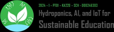 Vertical Logo of Hydroponics, AI, and IoT for Sustainable Education Project